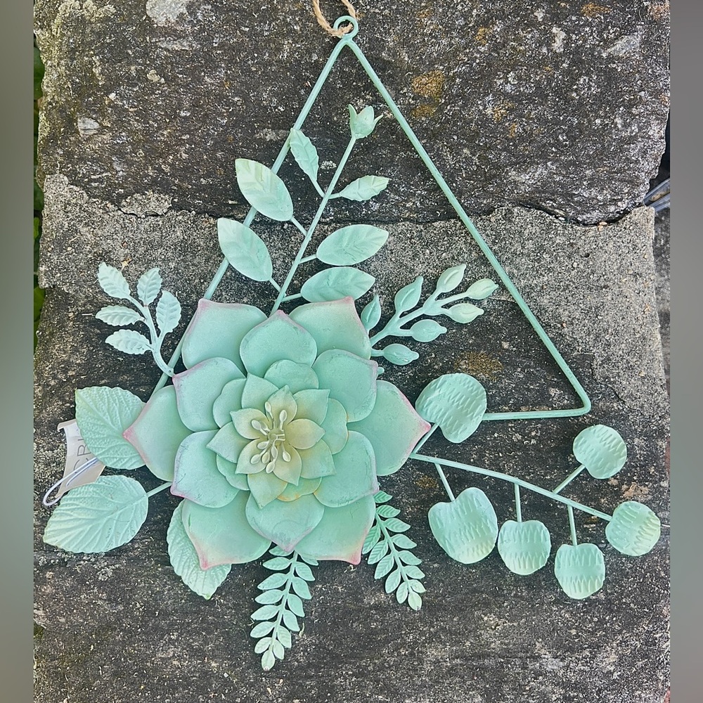 Metal Large Hanging Layered Succulent Wall Decor.  NWT